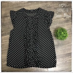 Janette Ruffle Button Down Blouse